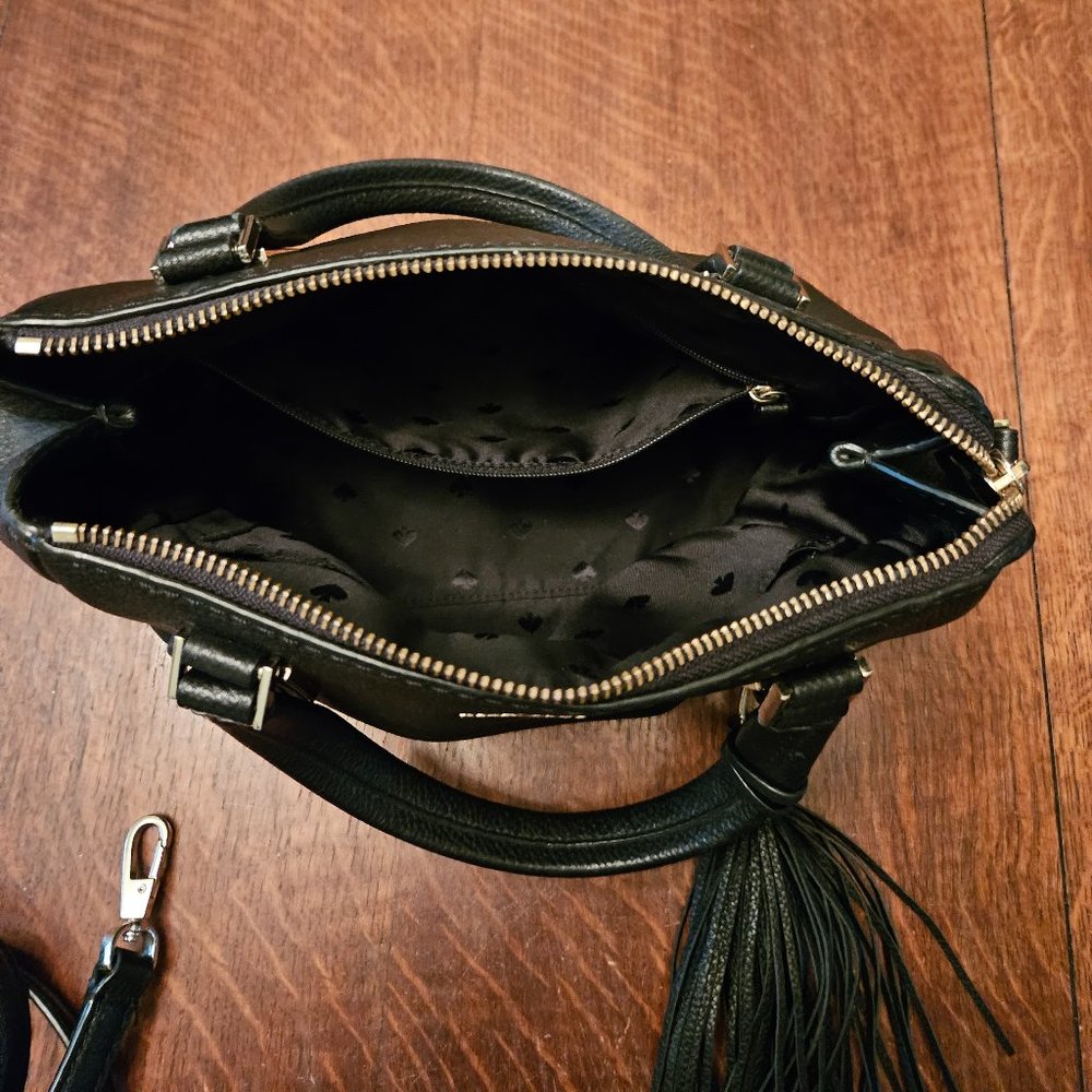 Kate Spade Black Pebbled Leather Tote/Crossbody Bag - Picture 2 of 7